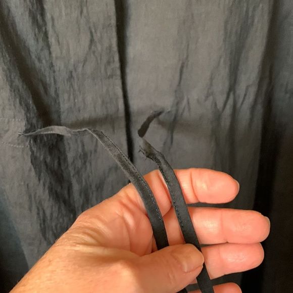 OSKA Linen Blend Long Line Drawstring Sleeveless Vest Dress Black Size L/XL - Picture 8 of 13